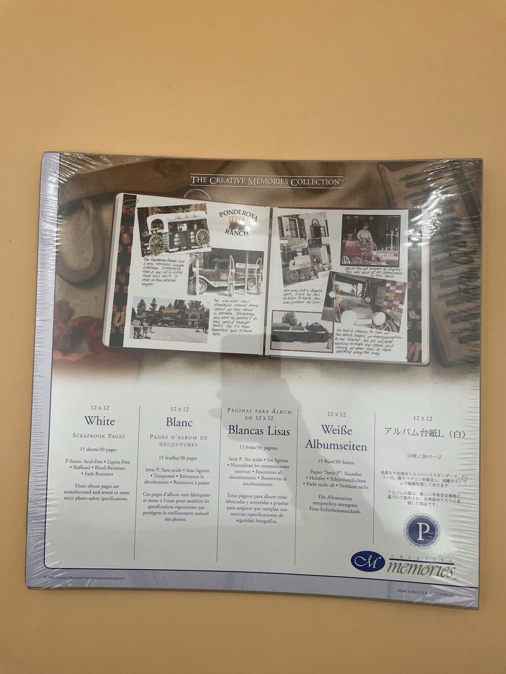 Creative Memories Original 12x12 White Old Style Refill Pages (15) RCM-12S NEW